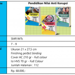Distributor/Supplier/Agen/Jual Buku Pendidikan Nilai Anti Korupsi jenjang SD/MI, SMP/MTs, dan SMA/MA/SMK