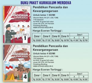 Distributor/Penyedia/Supplier/Agen/Jual Buku Paket Kurikulum Merdeka PPKN Kelas 1 & 4 SD/MI (WA 085730453518)