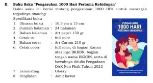Buku Saku “Pengasuhan 1000 Hari Pertama Kehidupan”