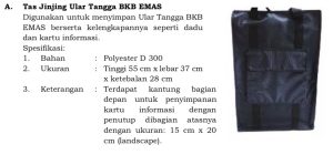 Tas Jinjing Ular Tangga BKB EMAS