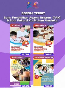 Penyedia/Supplier/Distributor/Agen/Jual Buku Pendidikan Agama Kristen (PAK) dan Budi Pekerti Kurikulum Merdeka SD Kelas 1 & 4, SMP Kelas 7, dan SMA/SMk Kelas 10 [WA 085730453518]