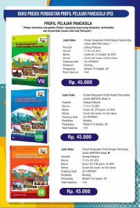 Distributor/Penyedia/Supplier/Agen/Jual Buku Project Penguatan Profil Pelajar Pancasila Kelas 7, 8, dan 9 SMP Penerbit CV GILANG PRATAMA (WA 085730453518)