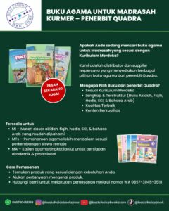 Distributor Buku Agama Penerbit Quadra untuk MI, MTs, dan MA β Menyediakan Buku Kurikulum Merdeka yang Terlengkap