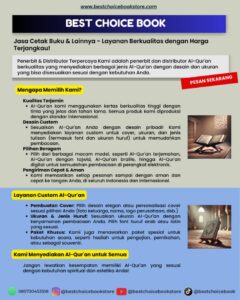 BEST CHOICE BOOK – Penerbit & Distributor Al-Qur’an Berkualitas dengan Harga Terjangkau