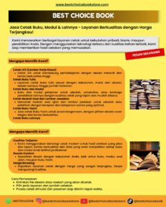 Jasa Cetak Buku, Modul, dan Lainnya – Best Choice Book, Solusi Cetak Berkualitas dengan Harga Terjangkau