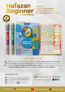 Al-Qur’an Hafazan Beginner 8 Blok Warna – Metode Hafalan Super Mudah untuk Pemula