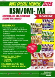 Distributor/Supplier/Penyedia/Jual Buku Spesial Medalis KSM/OMI-MA 2025 Terintegrasi Al-Qur’an & Hadist – 18 Volume Prediksi Soal Terbaik untuk Juara!