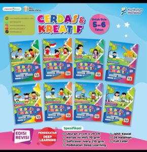 Penyedia/Supplier/Distributor/Agen/Jual Buku Cerdas & Kreatif Usia 5–6 Tahun (TK B) Kurikulum Merdeka – Terbitan Lingkar Media Edisi Revisi dengan Pendekatan Deep Learning